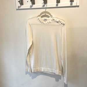 J Crew Ruffle Neck Sweater